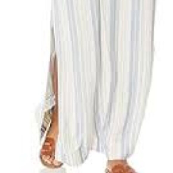 Splendid Collection Striped Maxi Dress Blue White Sleeveless Adjustable Straps S - Picture 2 of 6